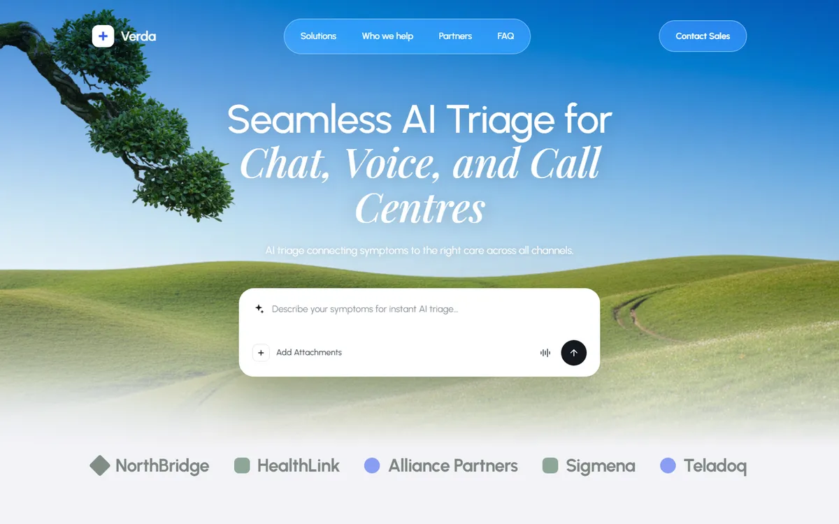 Healthcare AI triage site