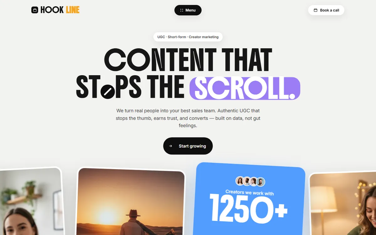 Hookline — UGC agency site