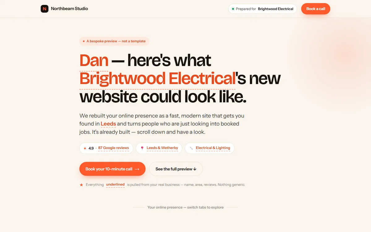 Brightwood Electrical prospect page